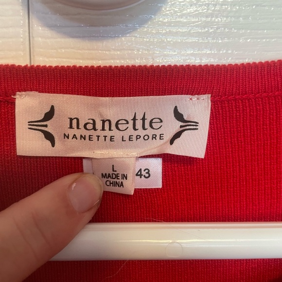 Nanette Lepore Red Knit Dress - Picture 2 of 7